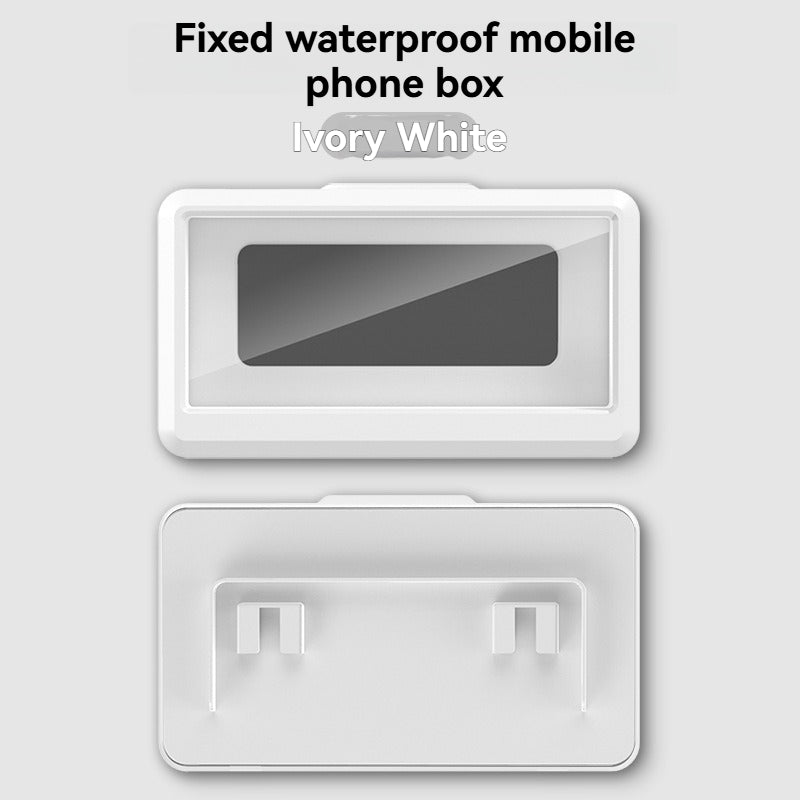 Retractable Waterproof Mobile Phone Box – Wall Mount Shower Phone Holder with Touch Screen