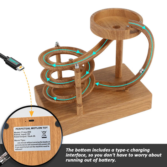 Rolling Perpetual Motion Machine – Kinetic Art Desk Toy & Relaxing Office Decor
