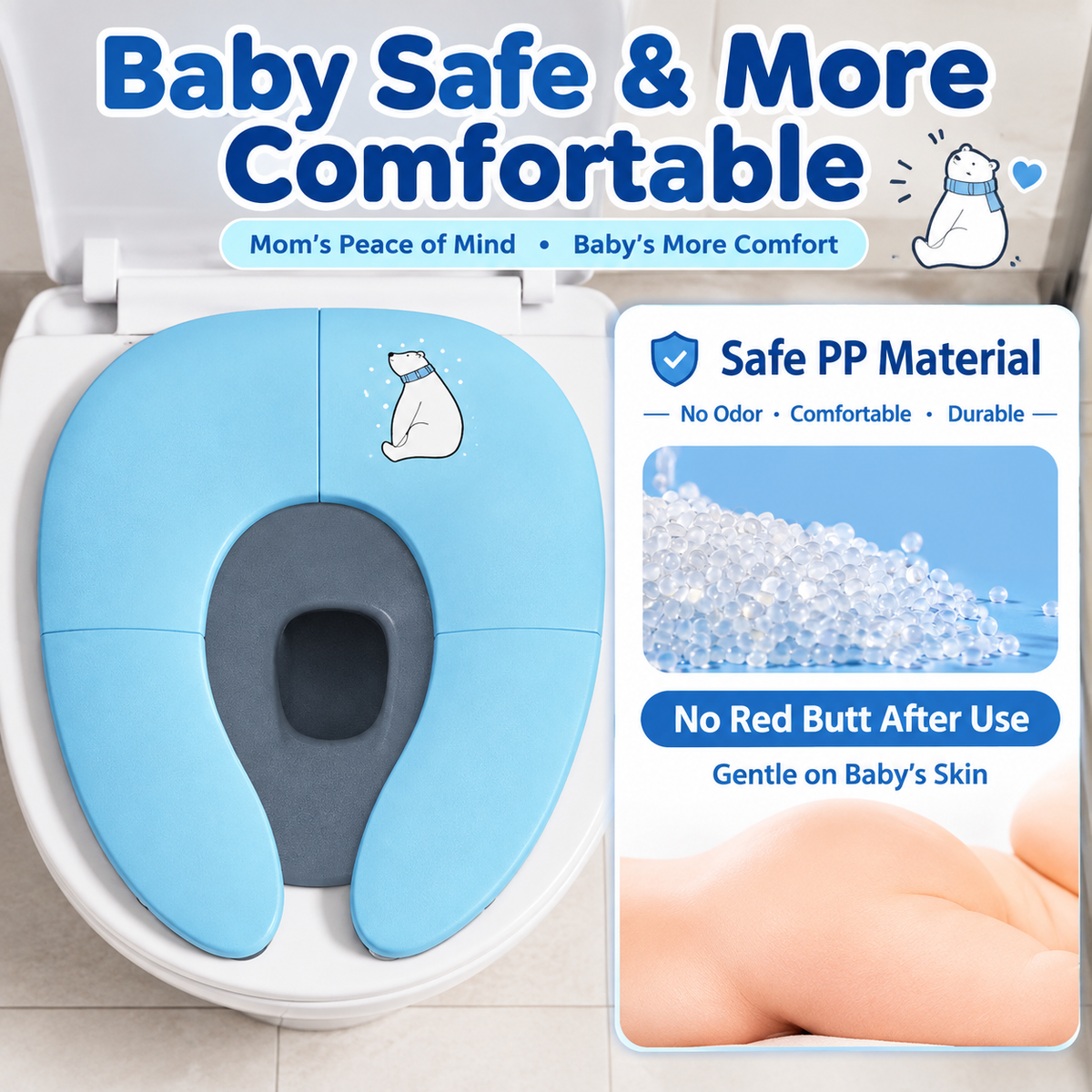 Foldable Baby Potty Seat 🚽👶 | Portable Travel Toilet Seat for Kids
