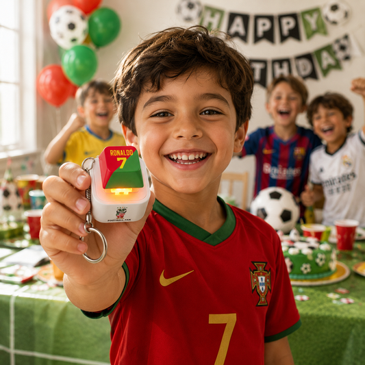 Mini SIUU Football Sound Button Keychain – CR7 Celebration Sound Keyring | Fun Gift for Football Fans ⚽🔊