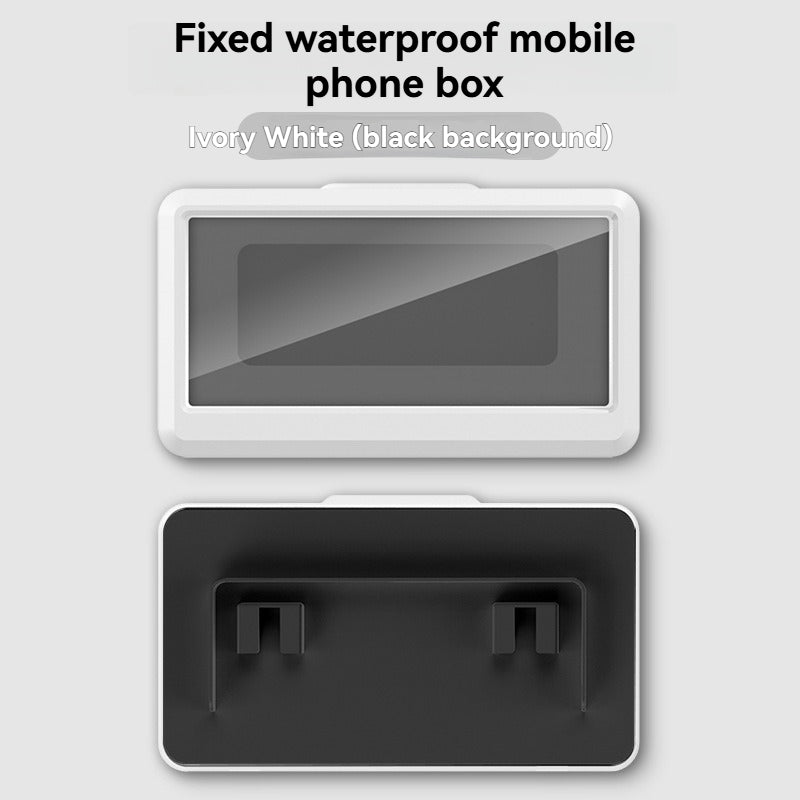 Retractable Waterproof Mobile Phone Box – Wall Mount Shower Phone Holder with Touch Screen