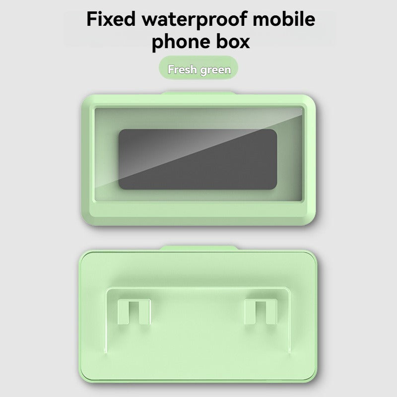 Retractable Waterproof Mobile Phone Box – Wall Mount Shower Phone Holder with Touch Screen