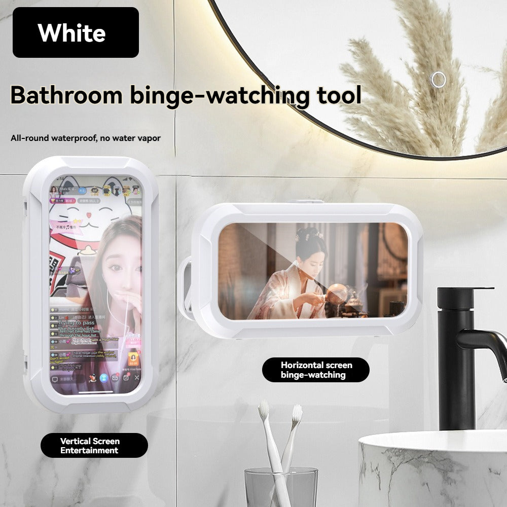 Retractable Waterproof Mobile Phone Box – Wall Mount Shower Phone Holder with Touch Screen
