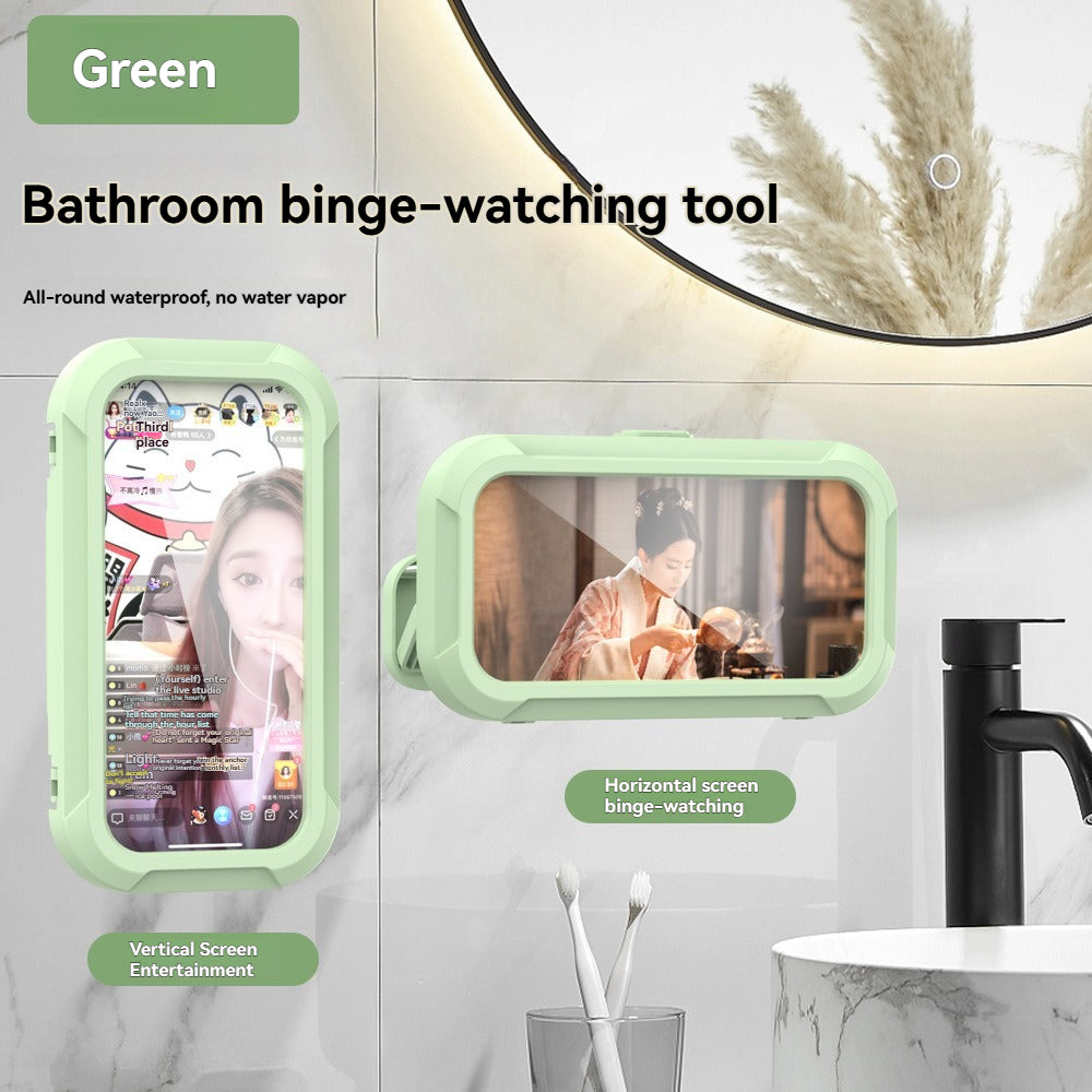 Retractable Waterproof Mobile Phone Box – Wall Mount Shower Phone Holder with Touch Screen