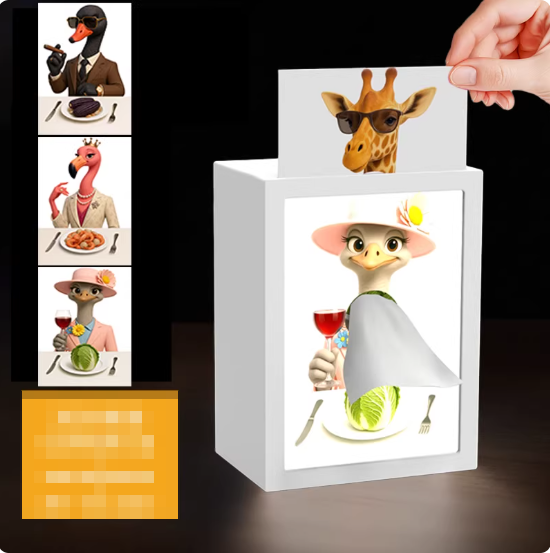 Ballet Girl Tissue Box – Creative Dancing Skirt Tissue Holder with LED Light