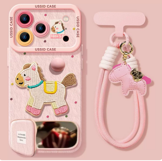 Pink Horse Iphone Case