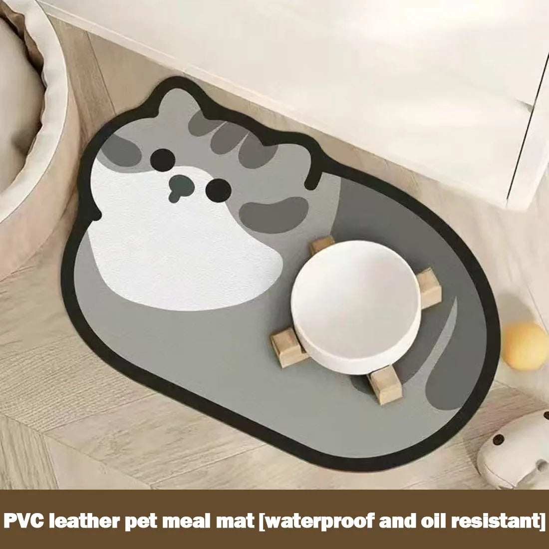 Pet Feeding Mat-Absorbent Pet high feet bowl with Waterproof Rubber Backing Quick Dry Water Mat for Dog Cat supplies
