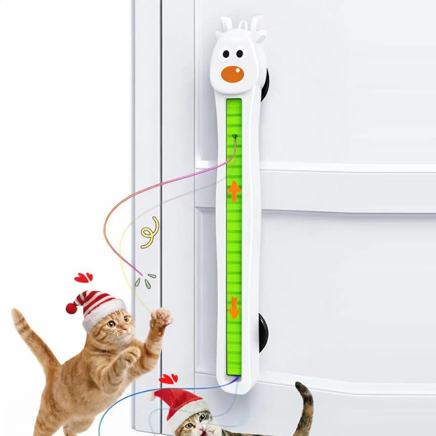 Electronic Cat Toys Wall Mounted Flying Rope Interactive Exercise Rechargeable Cat Enrichment Toys for Home Living Room Kitchen