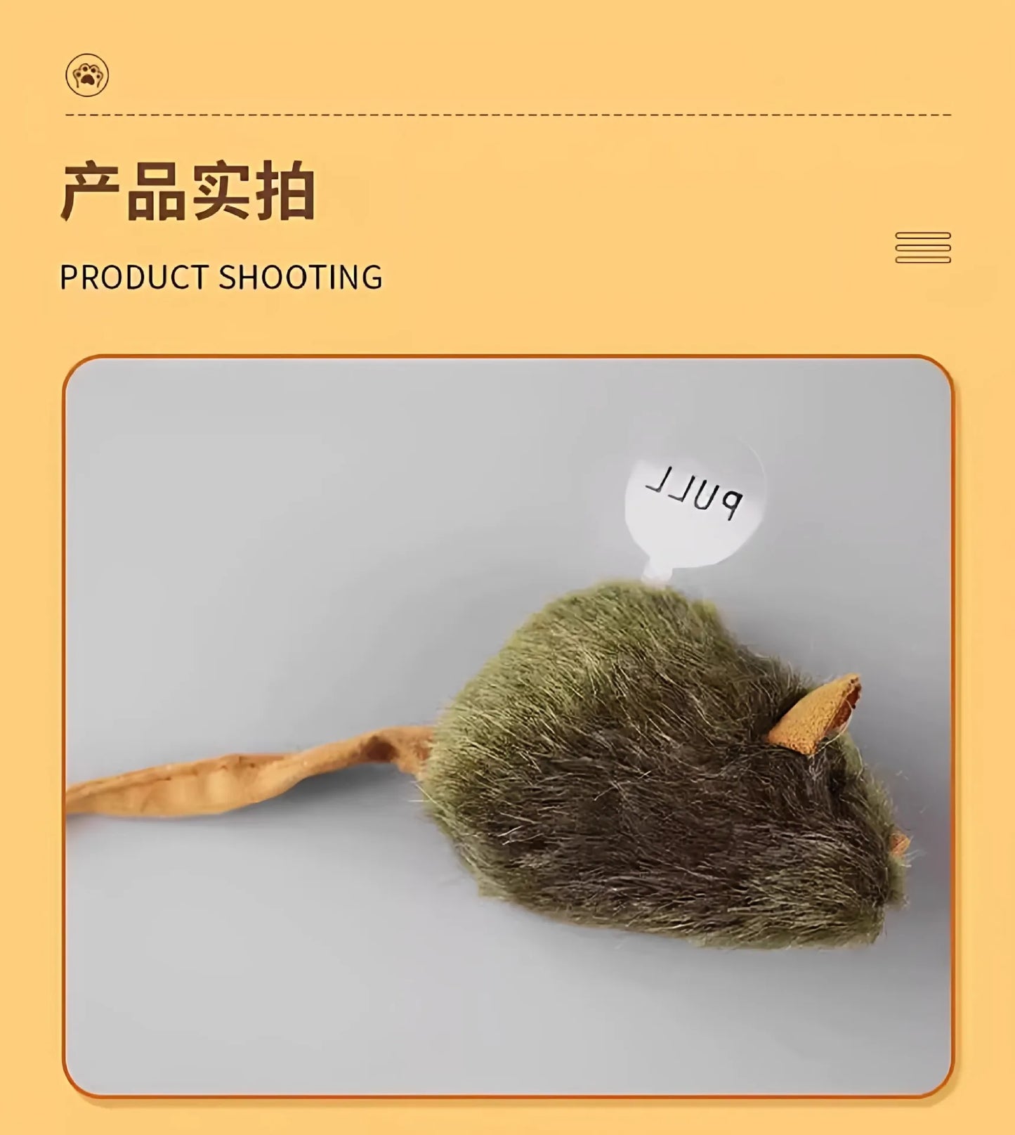 Interactive Cat Toy with Sound Moving Mouse Teaser Wand for Kittens Boredom Relief Chew Toys Realistic Mouse Pet Supplies for