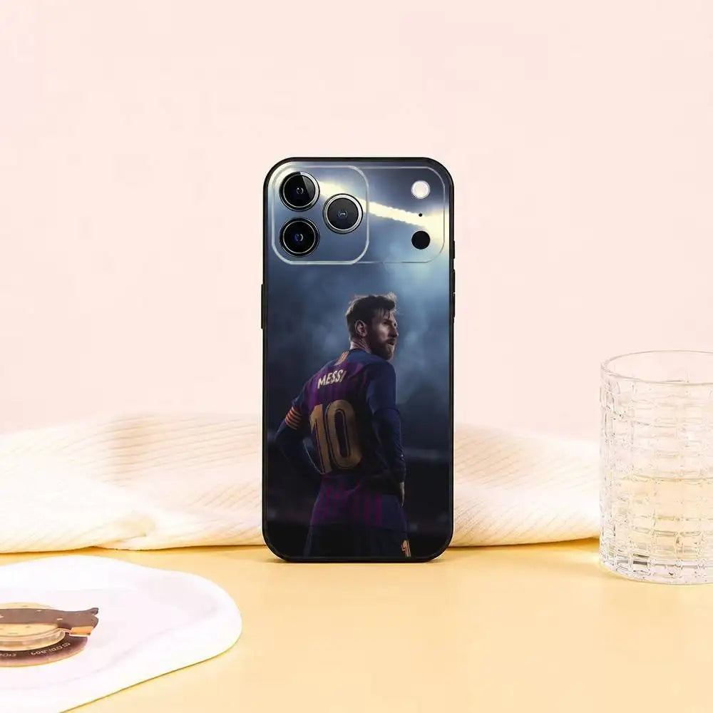 Football Star Lionel Messi gift  Phone Case For iPhone 17,16,15,14,13,12,11 Plus,Pro Max,XS,Soft Silicone Black Cover