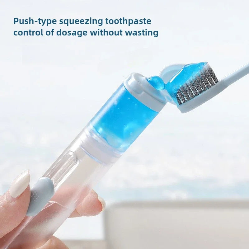 1PC Portable Folding Toothbrush Travel Toothbrush Set Creative Tooth Clean Tools Can Hold Toothpaste