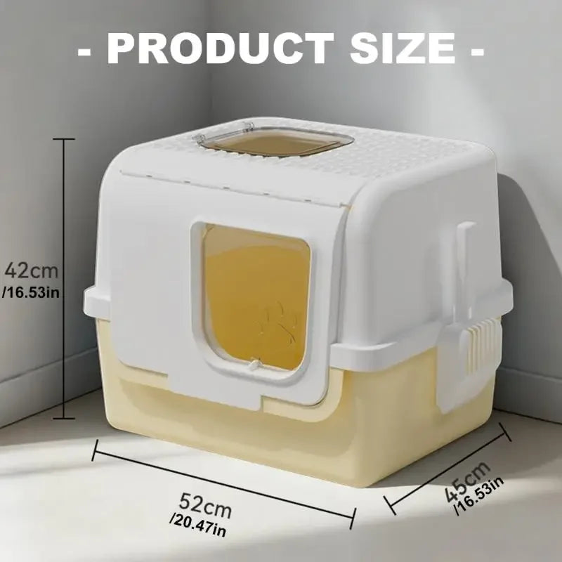 Multi Purpose, Efficient and Comfortable Cats Box, Cats Litter Box With Floating Fleece Removal, Proof Fully Enclosed Cats Y5GB