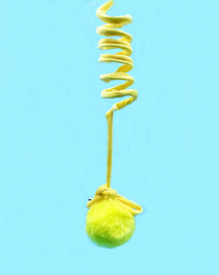 Pet Toy Interactive Cat Toys Funny Cat Stick Spring Rope Ball Plush Toy Interactive Play Training Toys Cats Supplies