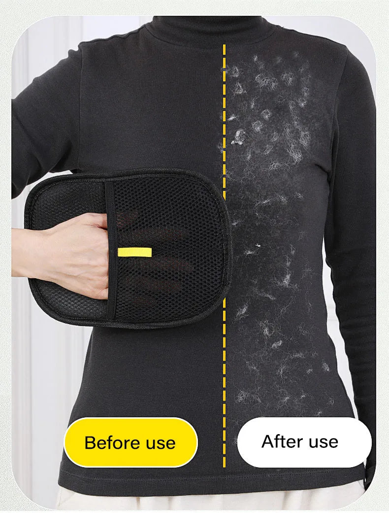 Pet Grooming Gloves – Static Hair Remover Brush for Dog & Cat Fur