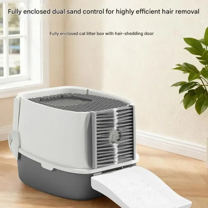 Multi Purpose, Efficient and Comfortable Cats Box, Cats Litter Box With Floating Fleece Removal, Proof Fully Enclosed Cats Y5GB