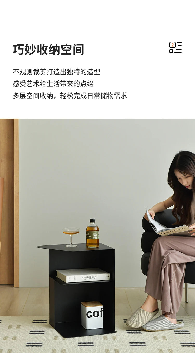 Home Creative Sofa Side Table Balcony Coffee Table Minimalist Bedside Cabinet,Portable Multi-Purpose Storage RackSmall Furniture