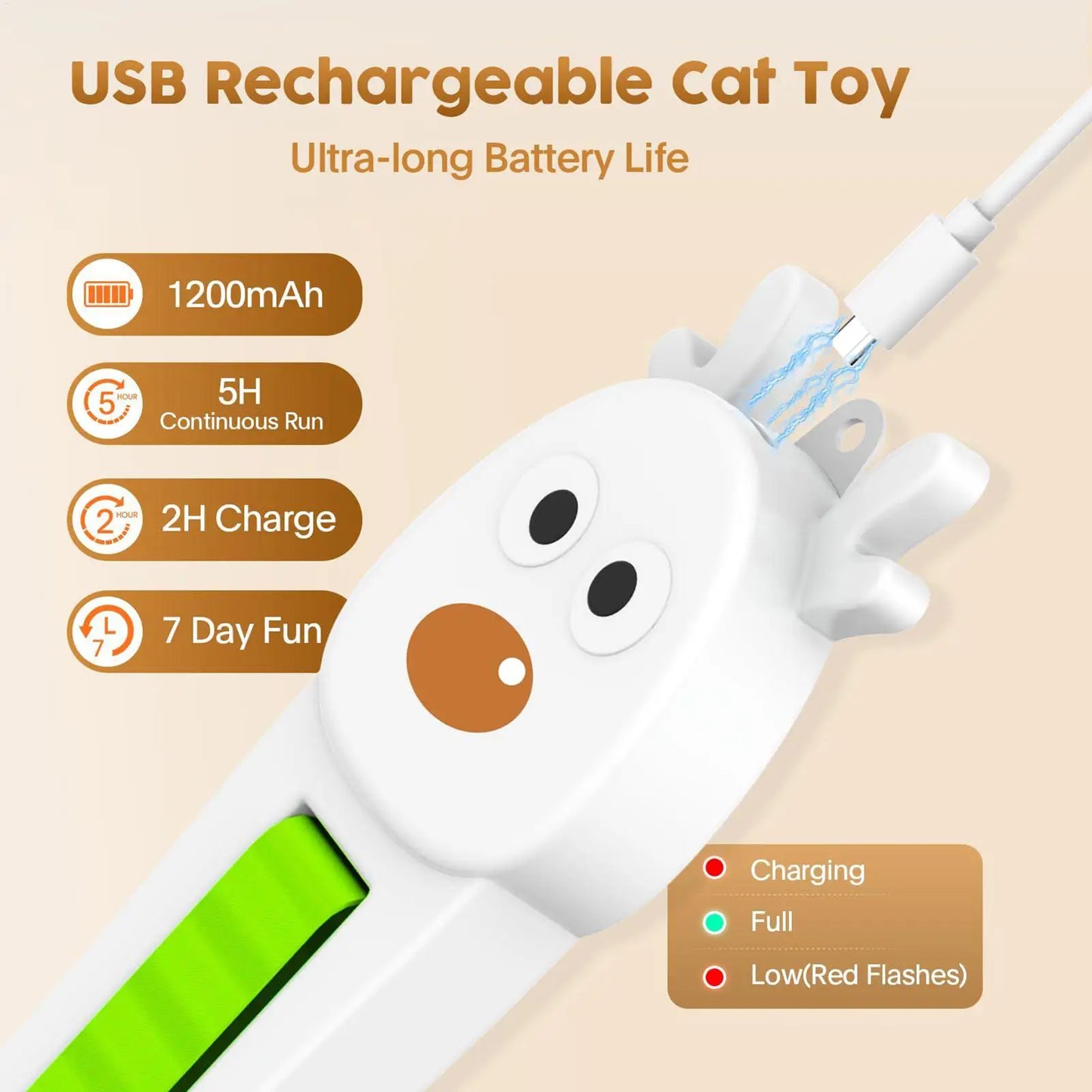 Electronic Cat Toys Wall Mounted Flying Rope Interactive Exercise Rechargeable Cat Enrichment Toys for Home Living Room Kitchen