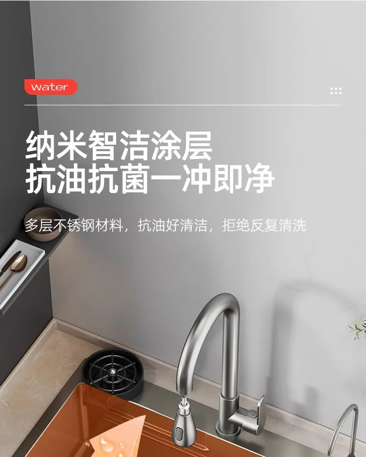 Kitchen Vegetable Basin, Large Sink, 304 Stainless Steel Countertop Sink, Dishwasher, Household Thickened Vegetable Sink