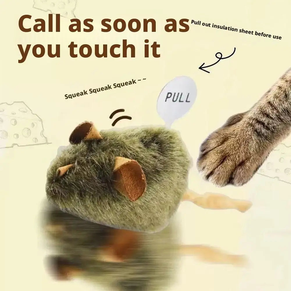 Electric Interactive Mouse Cat Toys Funny Plush Toy Smart Pet Interactive Movement Speak out Toys  Pet Cat Accessories