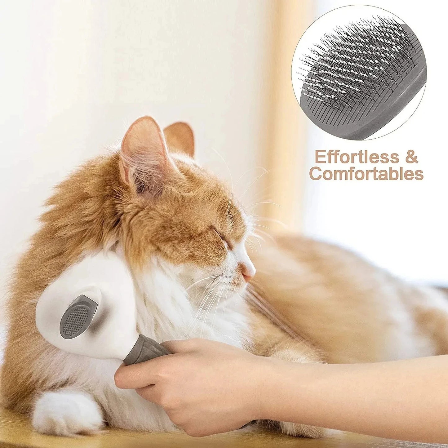 Dog Grooming Brush with Easy Clean Button | Home Pet Hub