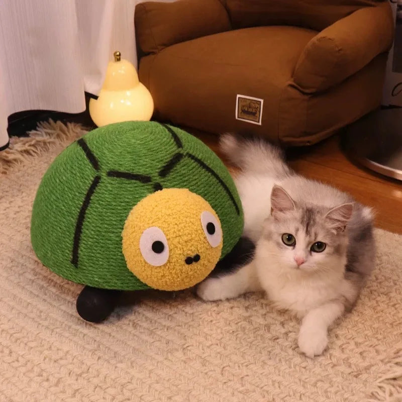 Turtle Shaped Cat Scratcher Natural Sisal Scratching Furniture Protector for Dog Cat Interactive Sisal Toy for Cats Pet Products
