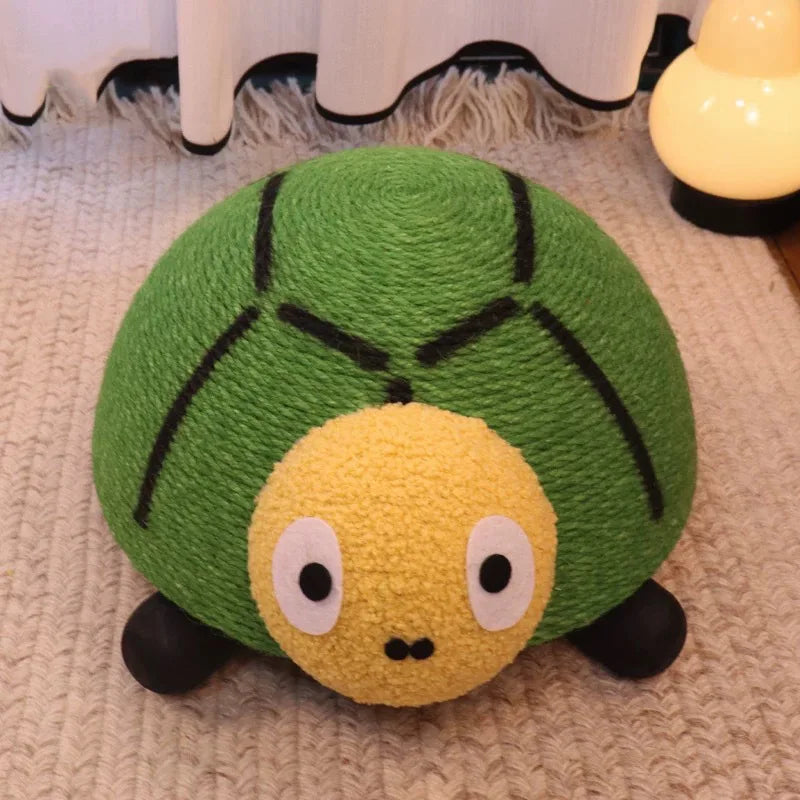 Turtle Shaped Cat Scratcher Natural Sisal Scratching Furniture Protector for Dog Cat Interactive Sisal Toy for Cats Pet Products