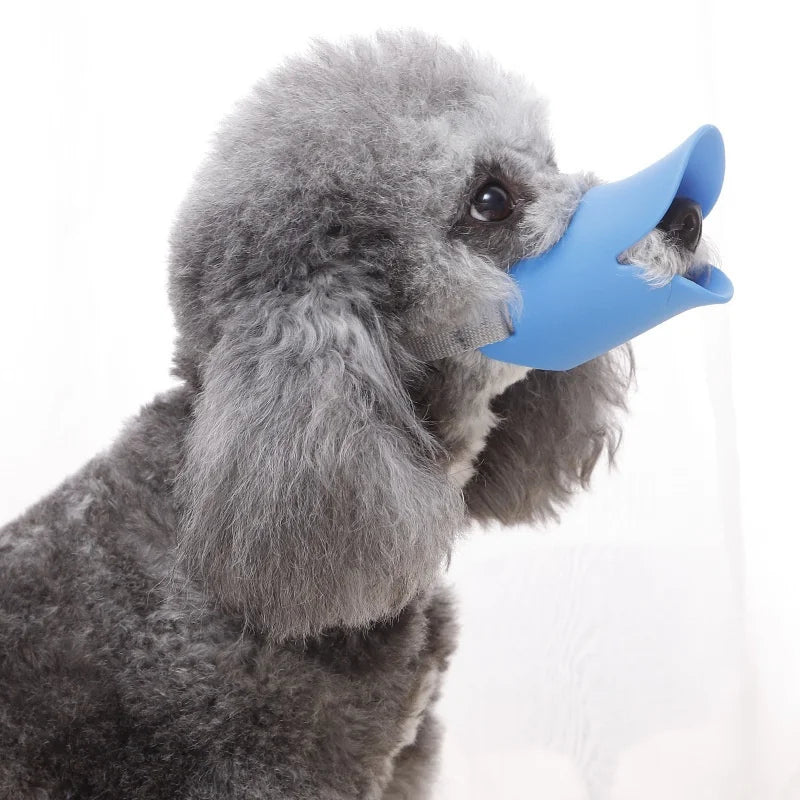 Adjustable Dog Silicone Duck Muzzle Anti Bite Stop Barking Pet Accessory Safe Small to Large Dog Mouthpiece Cover