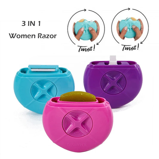 Travel and Portable Women's for Razor with Refillable Water Spray Bottle Moisturizing Bar Two-blades for Women