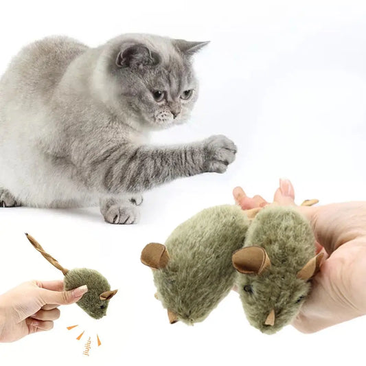 Electric Interactive Mouse Cat Toys Funny Plush Toy Smart Pet Interactive Movement Speak out Toys  Pet Cat Accessories