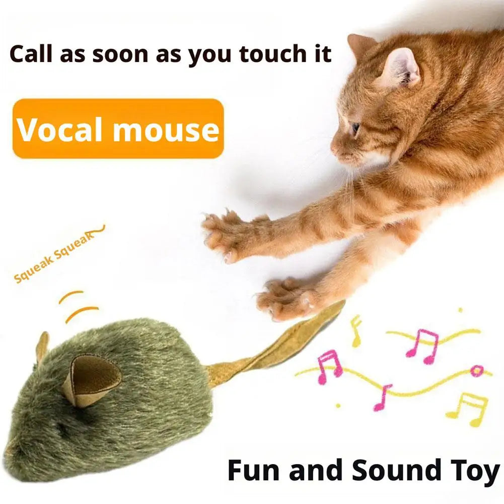 Electric Interactive Mouse Cat Toys Funny Plush Toy Smart Pet Interactive Movement Speak out Toys  Pet Cat Accessories