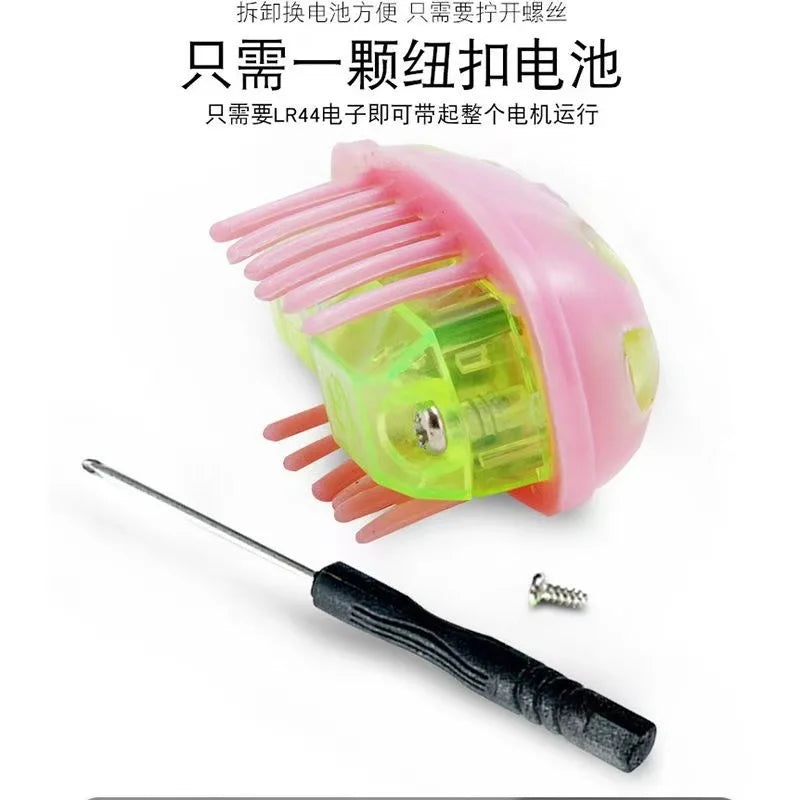 Pet Interactive Mini Electric Bug Cat Toy Kitten Escape Obstacle Automatic Flip Toy Battery Operated Vibration Beetle Supplies