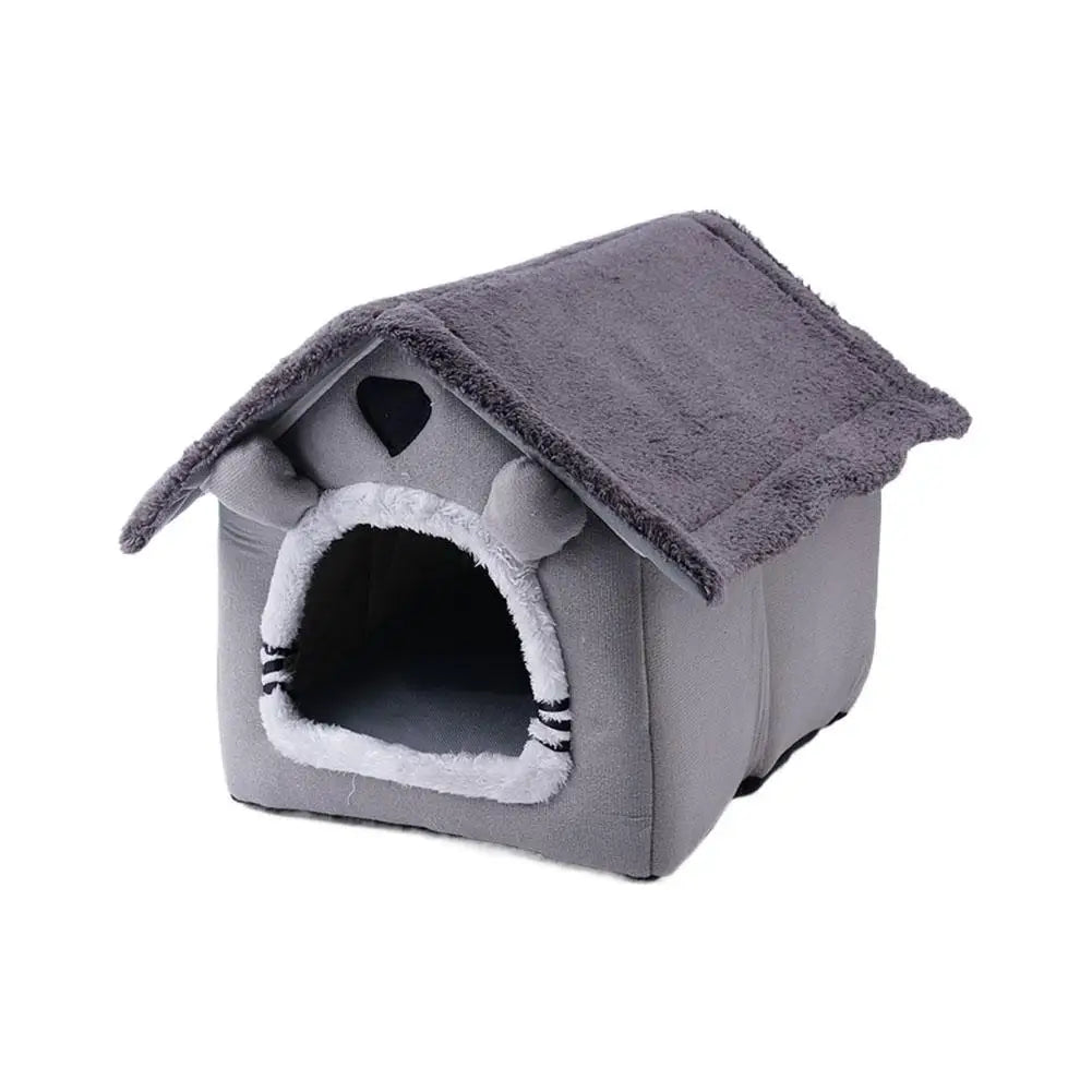 Pet House Bed Cat Cave Dog Kennel Warm Sleeping Bag Cozy Tent Soft Puppy Cushion Mat Indoor Winter Supplies