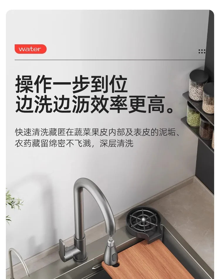 Kitchen Vegetable Basin, Large Sink, 304 Stainless Steel Countertop Sink, Dishwasher, Household Thickened Vegetable Sink