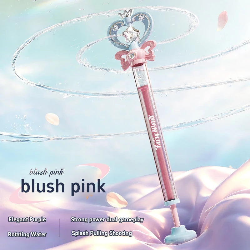 Magic Fairy Wand Water Battle Ornament Rotating Water Splash Pull Shooting Summer Water Play Water Fight For Kids Adults Gift
