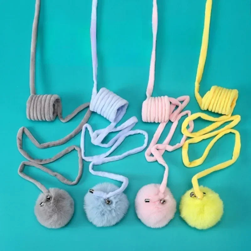 Pet Toy Interactive Cat Toys Funny Cat Stick Spring Rope Ball Plush Toy Interactive Play Training Toys Cats Supplies