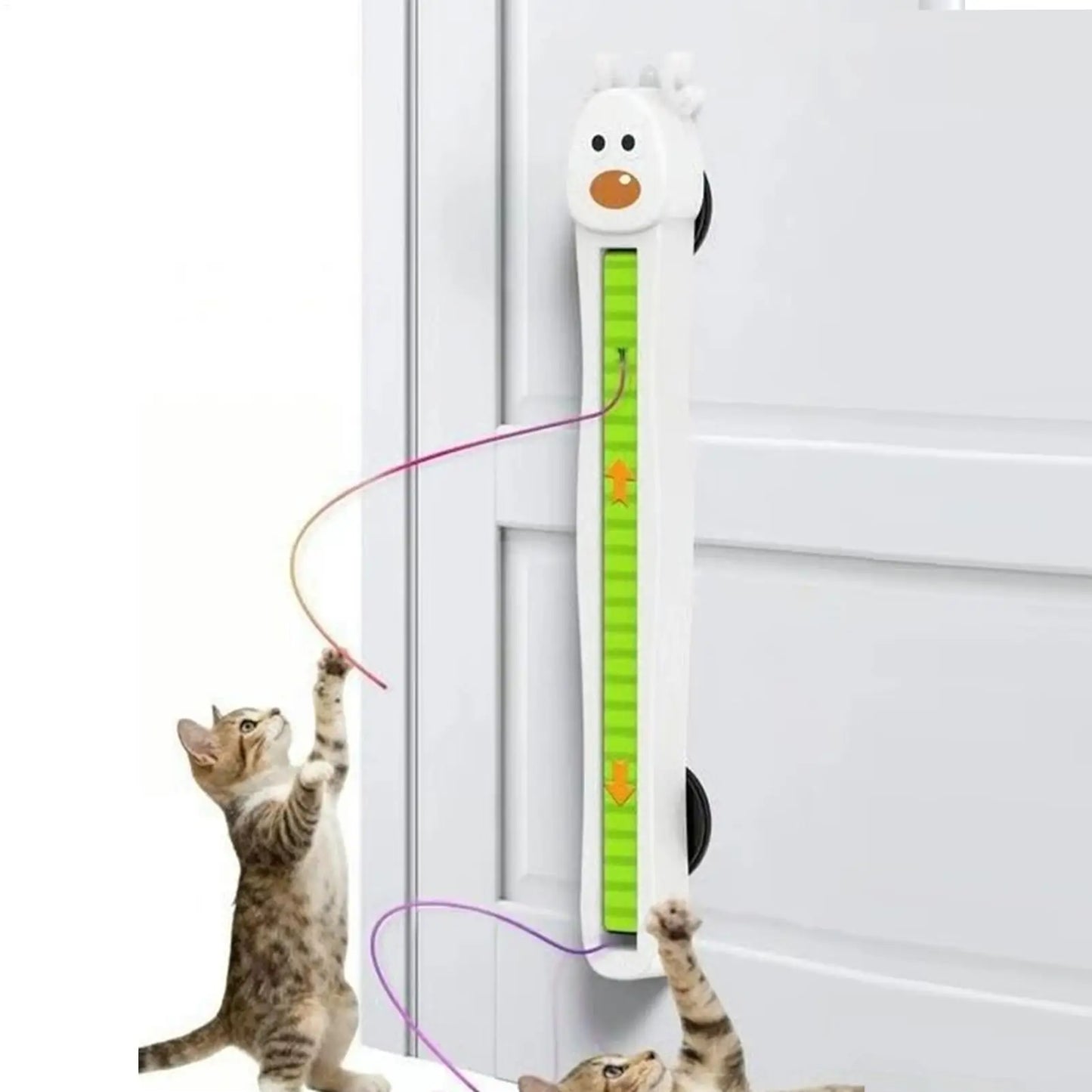 Electronic Cat Toys Wall Mounted Flying Rope Interactive Exercise Rechargeable Cat Enrichment Toys for Home Living Room Kitchen
