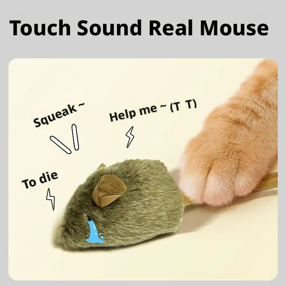 Electric Interactive Mouse Cat Toys Funny Plush Toy Smart Pet Interactive Movement Speak out Toys  Pet Cat Accessories
