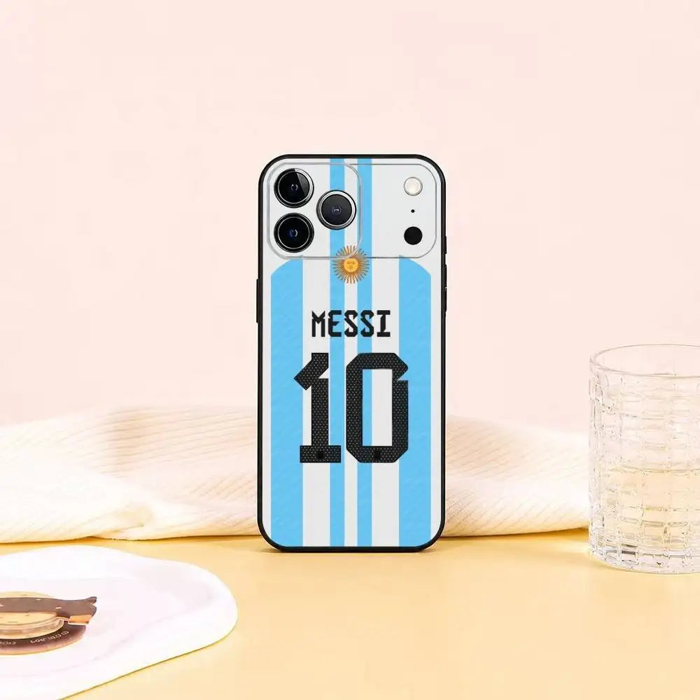 Football Star Lionel Messi gift  Phone Case For iPhone 17,16,15,14,13,12,11 Plus,Pro Max,XS,Soft Silicone Black Cover