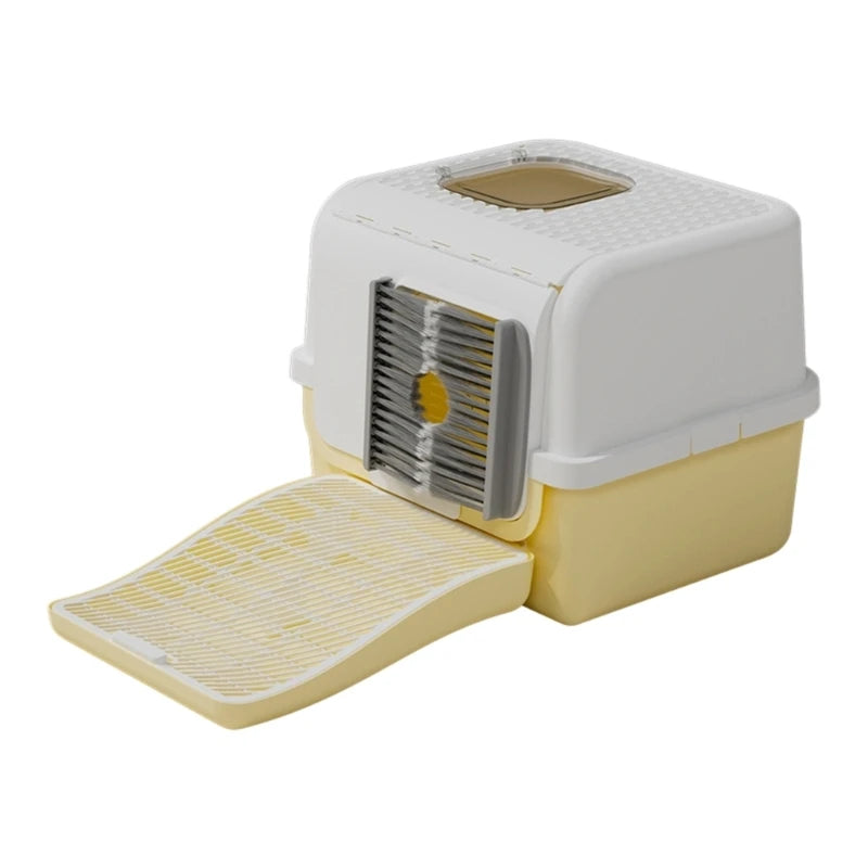 Multi Purpose, Efficient and Comfortable Cats Box, Cats Litter Box With Floating Fleece Removal, Proof Fully Enclosed Cats Y5GB