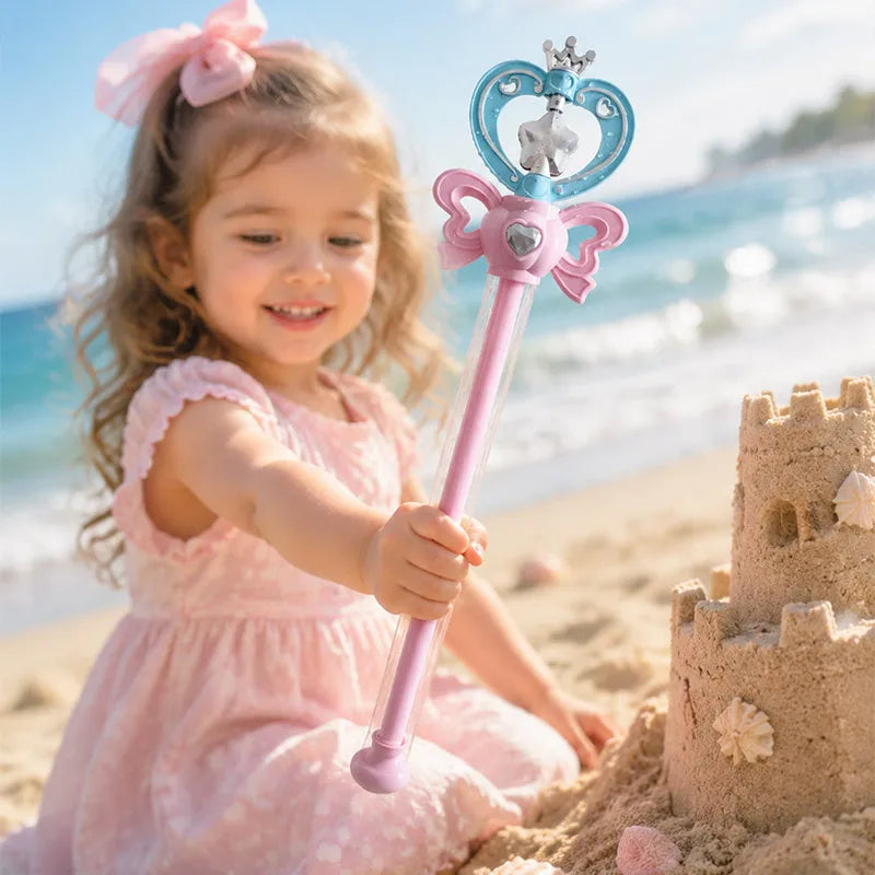 Magic Fairy Wand Water Battle Ornament Rotating Water Splash Pull Shooting Summer Water Play Water Fight For Kids Adults Gift