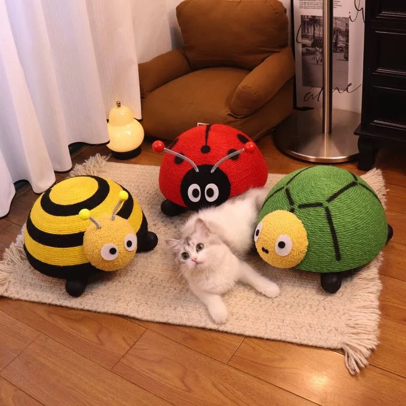 Turtle Shaped Cat Scratcher Natural Sisal Scratching Furniture Protector for Dog Cat Interactive Sisal Toy for Cats Pet Products