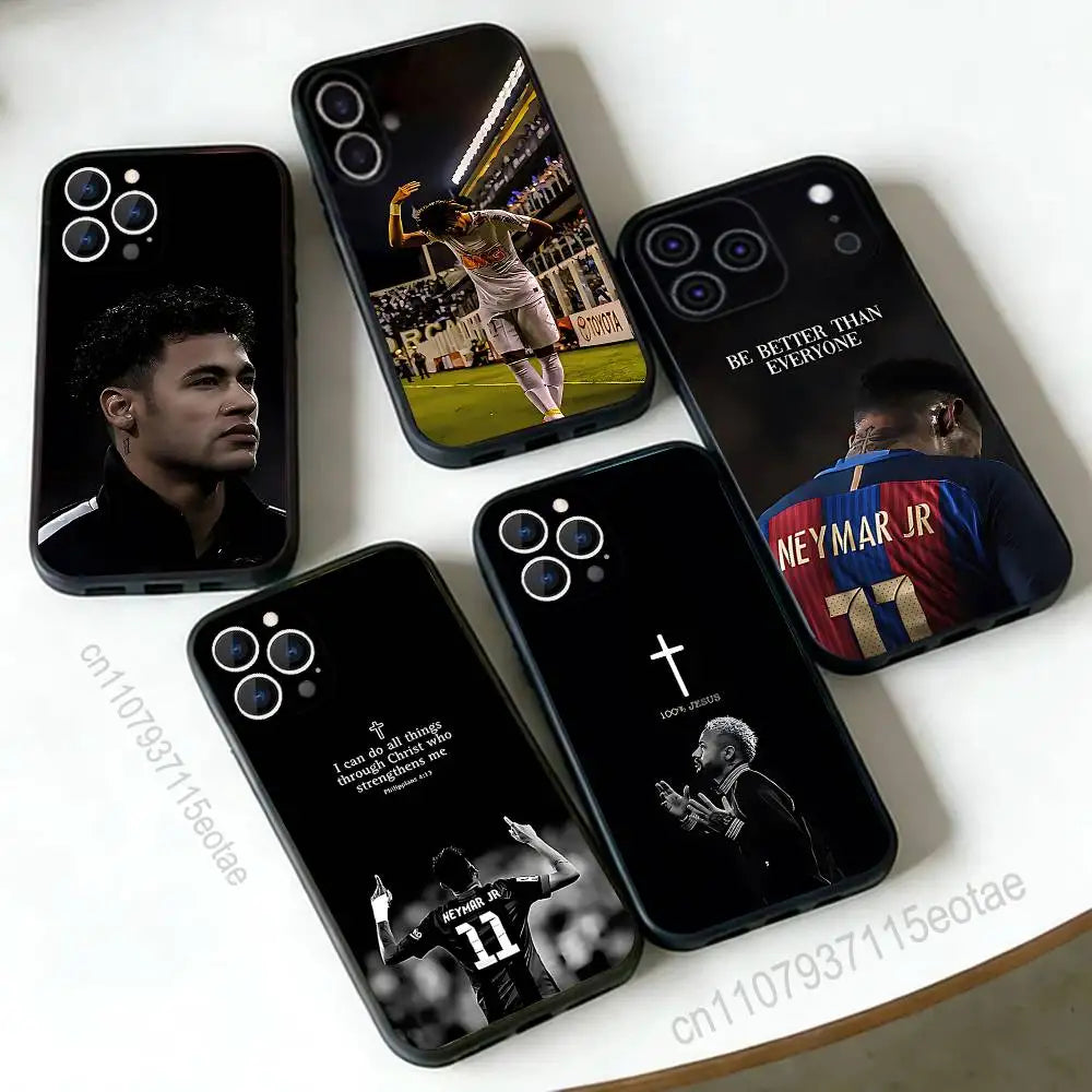 Football Sport N-Neymar_S COOL Phone Case For iPhone 17,16,15,14,13,12,11,Pro,Max,Plus,E,Air,Mini Protective Black Cover