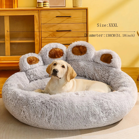 Cozy Large Pet Bed - Soft, Plush, Warm, and Long Kennel for Small, Medium, and Large Dogs,Winter Sleeping Sofa for Animals