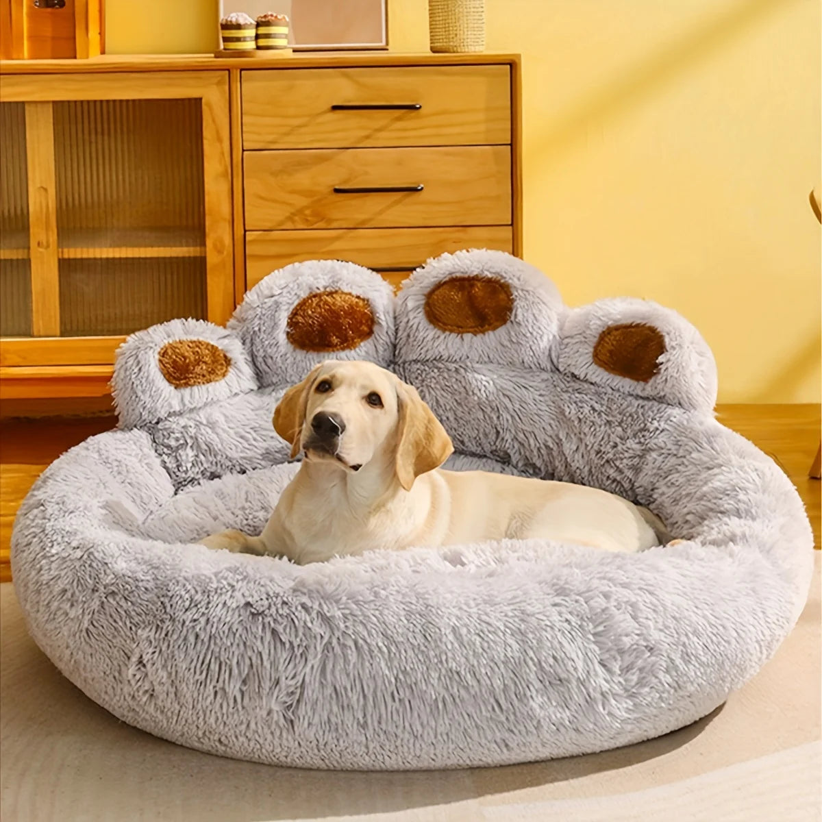 Cozy Large Pet Bed - Soft, Plush, Warm, and Long Kennel for Small, Medium, and Large Dogs,Winter Sleeping Sofa for Animals