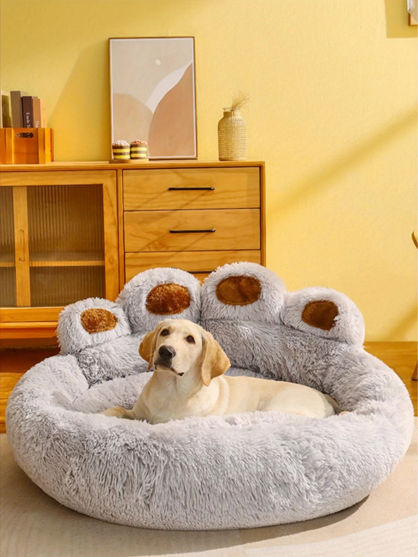 Cozy Large Pet Bed - Soft, Plush, Warm, and Long Kennel for Small, Medium, and Large Dogs,Winter Sleeping Sofa for Animals