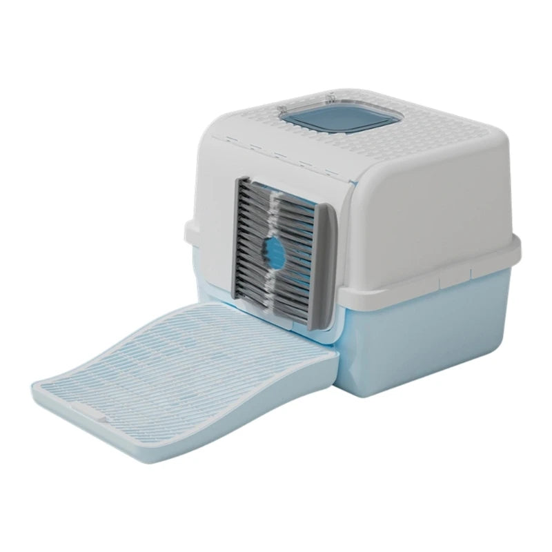 Multi Purpose, Efficient and Comfortable Cats Box, Cats Litter Box With Floating Fleece Removal, Proof Fully Enclosed Cats Y5GB