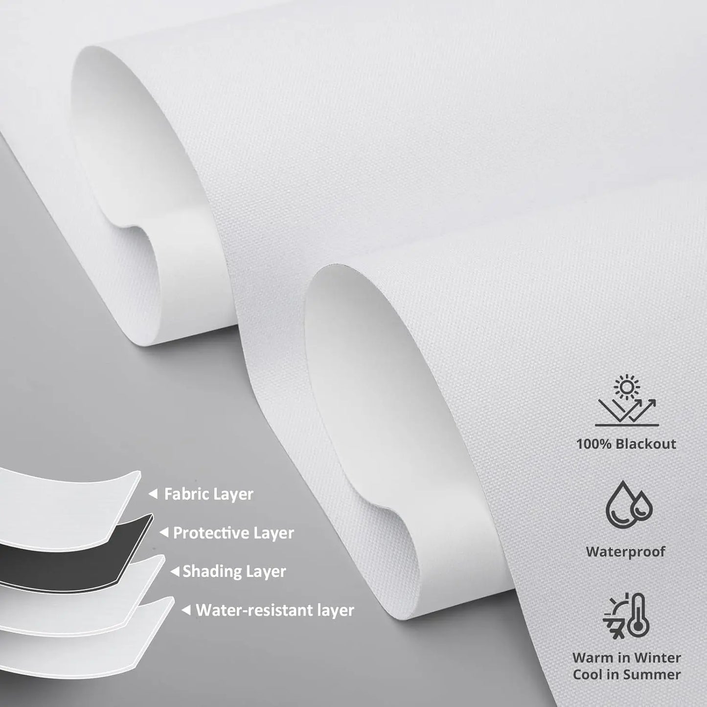 2026 New Style No Drilling With Cover Zigbee Motor Intelligent Control Motorized Roller Blinds For Windows