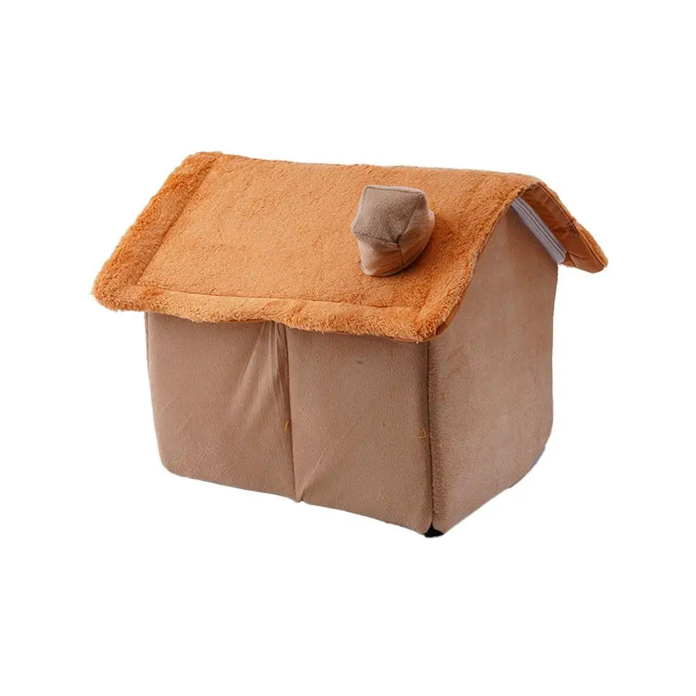 Pet House Bed Cat Cave Dog Kennel Warm Sleeping Bag Cozy Tent Soft Puppy Cushion Mat Indoor Winter Supplies