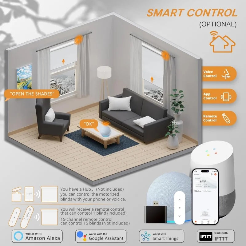 China factory wholesal dual layer motorized smart blinds with WiFi remote control electric blackout roller blinds for window