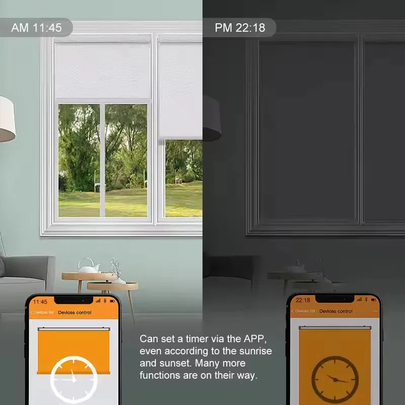 Customized Blinds Polyester Easy To Clean Children Safe Zigbee Homekit Motor Connect Alexa Motorized Roller Blinds For Windows